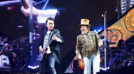 Hotei performs with Zucchero in Arena Di Verona, Italy